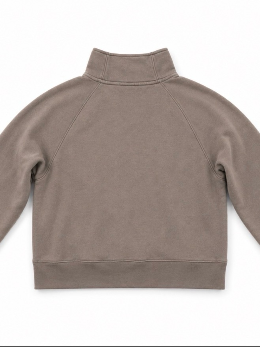 GAP Fleece Pullover in Taupe with Dusty Rose Trim